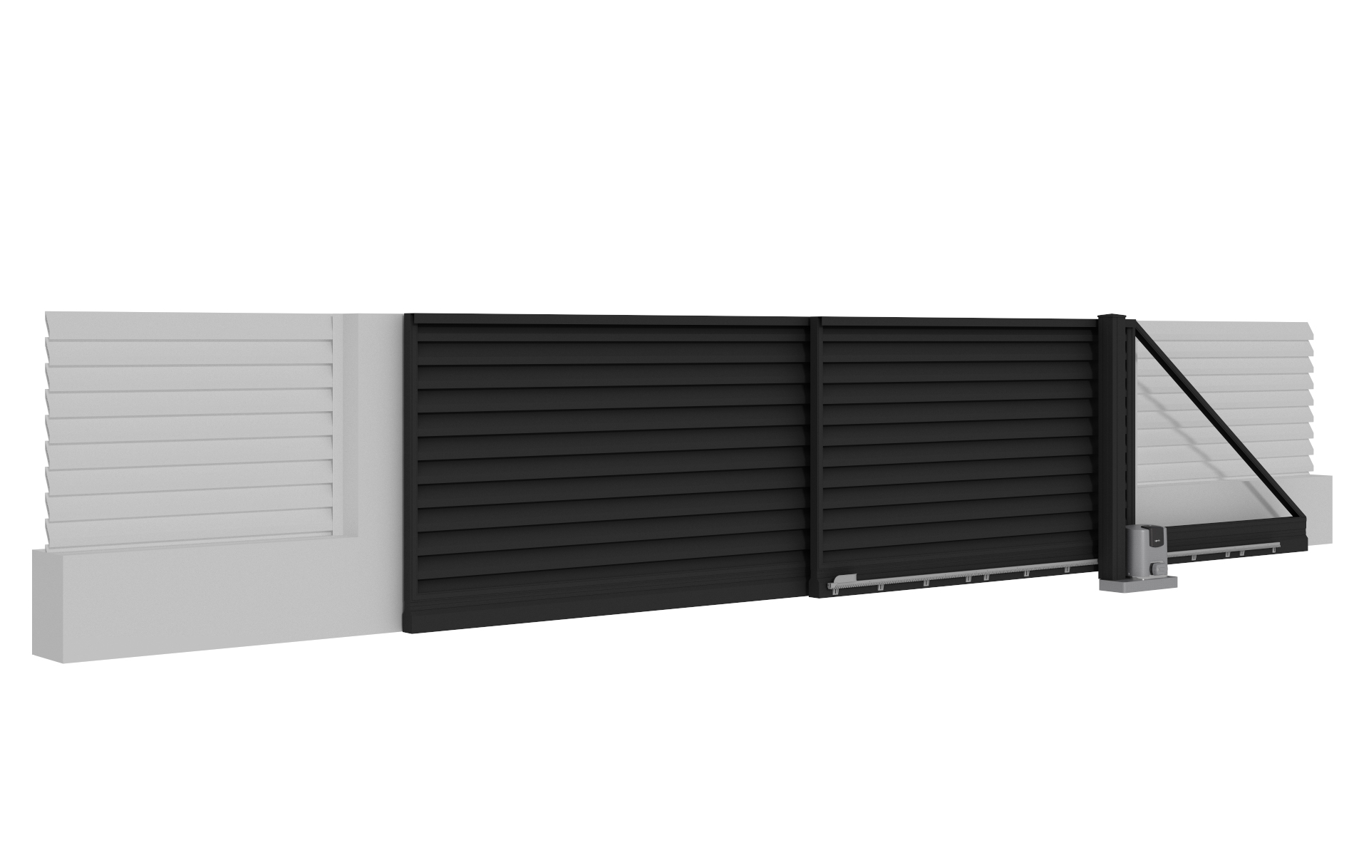 Model teleskopické brány